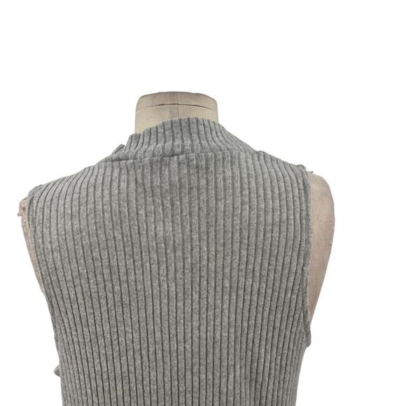Anthropologie Ro & De Rib Tunic Tank Top Sleeveless Turtleneck Gray Size Small - Picture 10 of 16